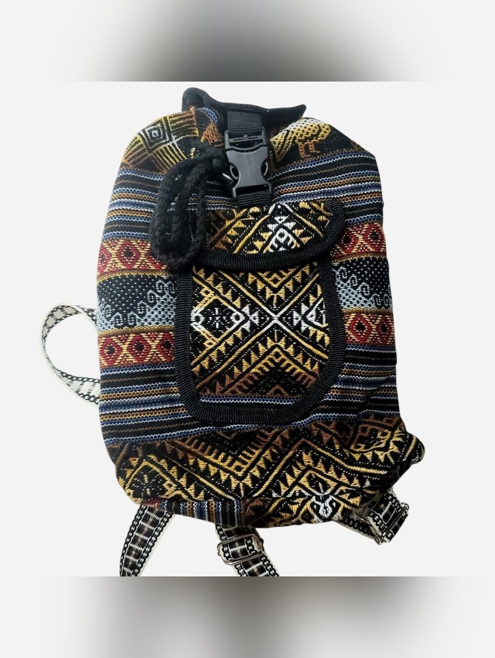Unbranded Boho Backpack Womens Small 10×7" Multicolor Aztec Bohemian Festival